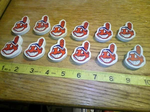 12 original  vintage MLB Cleveland Indians erasers play by play 1998 - Picture 1 of 4