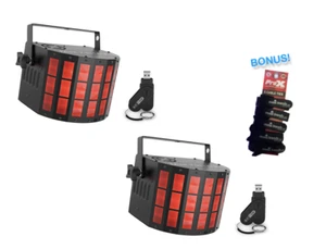 2X Chauvet DJ Mini Kinta ILS Effect Light + 2X D-Fi USB w/Bonus Cable Wraps - Picture 1 of 4