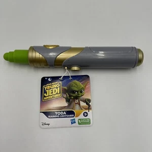 Star Wars Yoda Green Extendable Lightsaber Young Jedi Adventures Training #B - Picture 1 of 8