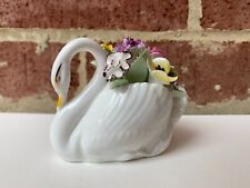 Royal Adderley Swan With Flower Bouquet  Bone China, Made in England