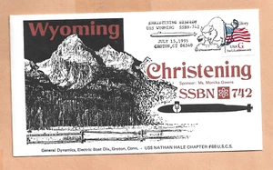 U.S.S. WYOMING CHRISTENING JUL 15,1995  GROTON  NAVAL COVER GENERAL DYNMICS - Picture 1 of 1