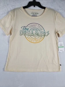 Lucky Brand Girls The Dreamers Sunset Tour Marshmellow Graphic Tee Sz L (12/14) - Picture 1 of 11