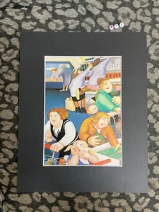 Rare Beryl Cook Art print , Mounted , Printed 1980 Early Version - Picture 1 of 3