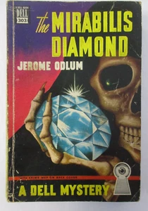 The MIRABILIS DIAMOND by Jerome Odlum, Vintage Dell Paperback 303, 1950 Map Back - Picture 1 of 4