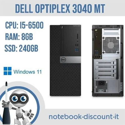 DELL Optiplex 3040 MT  Cpu i5-6500 Ram 8gb  SSD 240gb  win11 Pro GRADO B - Immagine 1 di 4