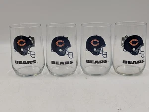 Chicago Bears NFL NFC Football 14oz. Drinking Glasses Tumblers Set of 4 - Picture 1 of 5