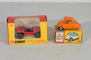 2 alte Corgi Modelle mit OVP, Heinkel Economy Car 233 und G.P. Beach Buggy 381 - Bild 1 von 16