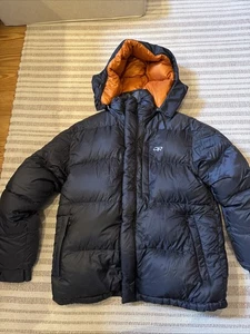 Men’s Outdoor Research Megaplume Jacket Black L VGUC - Picture 1 of 24