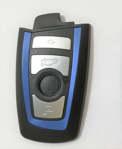 Cover No Logo 3 Keys BMW F3 F5 F7 X1 X3 X5 X6 Z3 Z4 M3 M5 Series 6 7 Blue - Picture 1 of 2