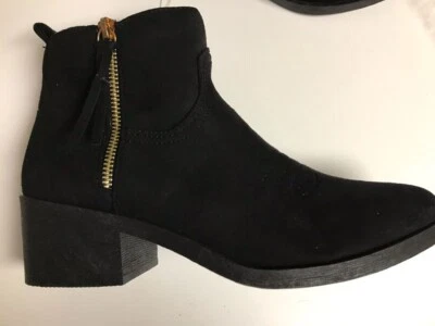 Women's WANTED Black Ankle Boots NEW w/out Box Size 7 1/2 M Retail $69.99  - Image 1 of 4