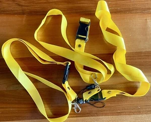 5 unbedruckte Schlüsselbänder 21mm Polyester Gelb Schlüsselband USB-Stick-Band - Bild 1 von 2