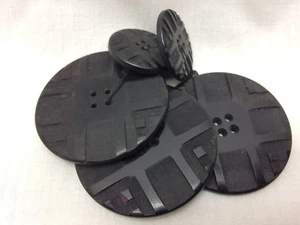 5 botones de corte de rueda de plástico antiguo de colección diseño adornado hágalo usted mismo proyecto - Imagen 1 de 7