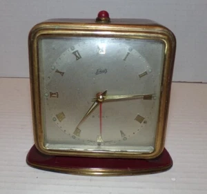 Sveglia da scrivania vintage tedesca Schatz in ottone FUNZIONANTE - Foto 1 di 10