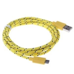 Fabric Braided Data Sync MICRO USB Charger Cable FOR Samsung Lg Sony Nokia htc - Picture 1 of 23