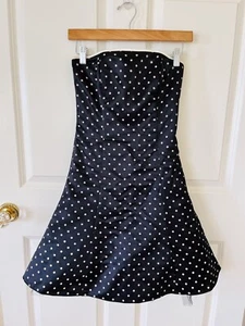 Jessica McClintock for Gunne Sax Polka Dot Strapless Rockabilly Dress Size 3/4 - Picture 1 of 9