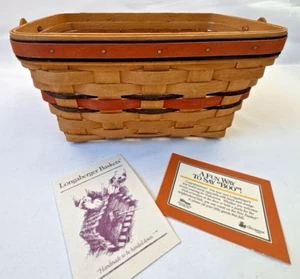 Longaberger 1994 Halloween Boo Basket Set w/Swing Handle & Plastic Liner - Picture 1 of 15