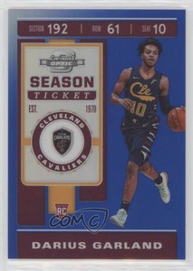 2019 Contenders Optic Season Ticket Blue Prizm /99 Darius Garland #81 Rookie RC