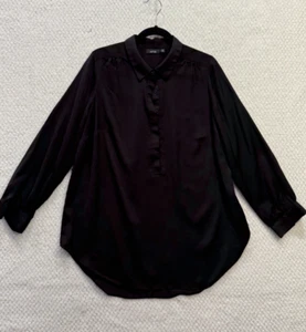 Schwarze Damenbluse Langarm Apt 9 Größe L - Bild 1 von 6