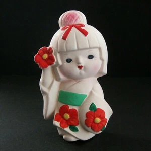 Toyo Geisha Kimono Girl Figurine Vintage 5.5in Bisque Vintage Japan 60s 70s - Picture 1 of 9