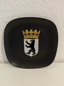 Berlin Fanartikel Berliner Wappen Bär Buderus Kunstguss Teller Emaillle - Bild 1 von 6