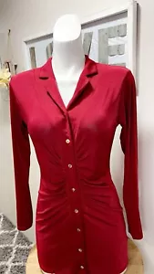 Red Short Party Dresses Sexy Casual Elegant Women's Evening Long Sleeve size M - Picture 1 of 3