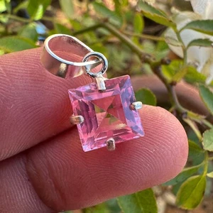 10.65 CT Certified Natural Padparadscha Sapphire Pendant in 925 Solid Silver - Picture 1 of 6