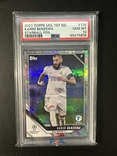 Topps Karim Benzema Starball Psa 10 1st Edition Real Madrid 