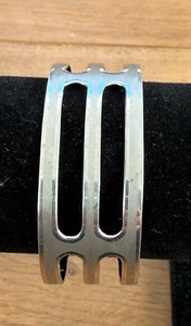 Vintage Sterling Silber 925 Modernist Geometrisches Armreif Armband 26 Gramm - Bild 1 von 13