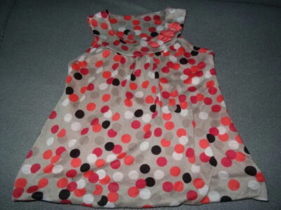 T-shirt débardeur sans manches tunique taupe à poids rouge G KIDS Taille 6 ans - Photo 1/4