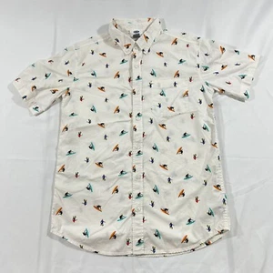 Old Navy Boys Short Sleeve Button Up Shirt Size 14-16 XL Surfer Print A410 - Picture 1 of 4