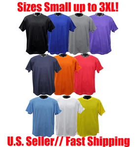 Big Tall T-Shirts Dry Fit Short Sleeve Quick Dry Tees Lightweight Oversize Tee - Picture 1 of 20