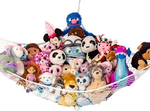 Stuffed Animal Hammock | Corner Hanging Organizer, Toy Storage, Stuffed Animal S - Picture 1 of 12