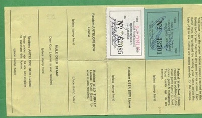 NORTH DAKOTA 1969 Resident General Hunting License #5 Stamp -523 - Image 1 of 2