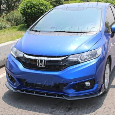 FOR 2018-2021 HONDA FIT CARBON STYLE JDM FRONT BUMPER BODY KIT SPOILER LIP 3PCS - Image 1 of 4