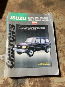 Isuzu 1981 to 1991 Cars & Trucks Repair Manual Chilton's #8069 Book - Picture 1 of 2