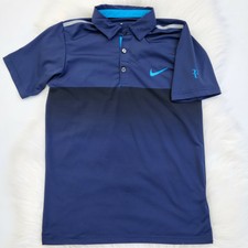 Nike Premier RF Rodger Federer Men's S Tennis Polo Shirt Navy Blue