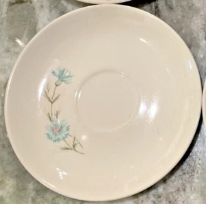 Circa 1950-60's MCM Taylor Smith Taylor Ever Yours Boutonniere 4 Saucer Plates - Picture 1 of 3