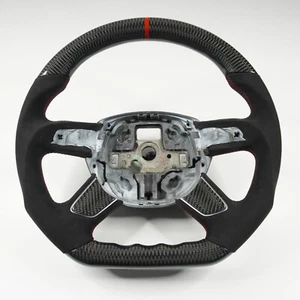 Customize Carbon Fiber Steering Wheel for Audi 2013 - 2016 A4L A6L A7 A8 Q7- - Picture 1 of 9