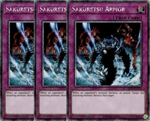 3x Yu-Gi-Oh! Sakuretsu Rüstung RA03-DE130 Platinum Secret Rare Playset - Bild 1 von 1
