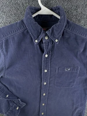 Vineyard Vines Shirt Men Small Blue Corduroy Tucker Shirt Button Up Casual Whale - Image 1 of 4