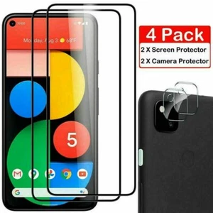 For Google Pixel 5a 5 5G 4a 4 3 XL 9H Tempered Glass Screen Protector Full Cover - Picture 1 of 8
