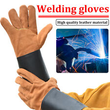Premium Leather Tig Welders Welding Gardening Gardeners Gloves Heat Insulated