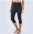 NWT Skirt Sports Lotta Breeze Capri Skort Black $109 Size Large Thigh Pockets ??