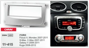 1DIN Autoradio Rahmen Blende GRAU passt für FORD Focus Fiesta Mondeo Kuga - Bild 1 von 3