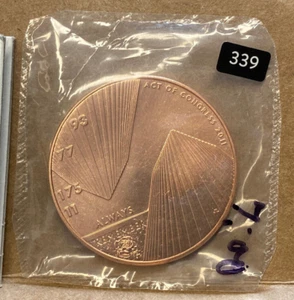 MEDALLA DE BRONCE COMO NUEVA DE EE. UU. 1,5" 339 WORLD TRADE CENTER 9/11 - Imagen 1 de 2