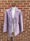 Centigrade Suede Women’s Size XS - Purple Suede Genuine Leather Trench Coat New