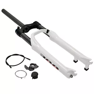 SPINNER 300 24" Suspension Fork 100 mm 1 1/8" Remote Lockout , White - Picture 1 of 8