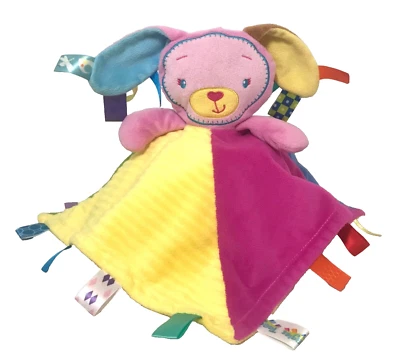 Taggies Conejo Conejo Patchkin Pal Lovey Rosa Peluche Manta de Seguridad 14" Foto 1 de 4