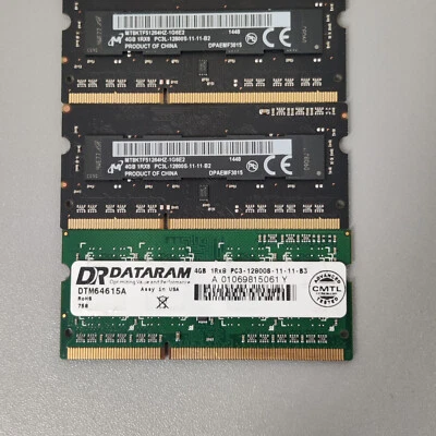 3x 4GB PC3L-12800S-11-11-B2 DDR3 Laptop Memory - Imac 2013 27" - Tested - Image 1 of 4