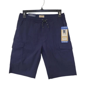 Weather Proof Boy's Navy Poly/Spandex Cargo Drawstring Shorts NEW - Picture 1 of 10